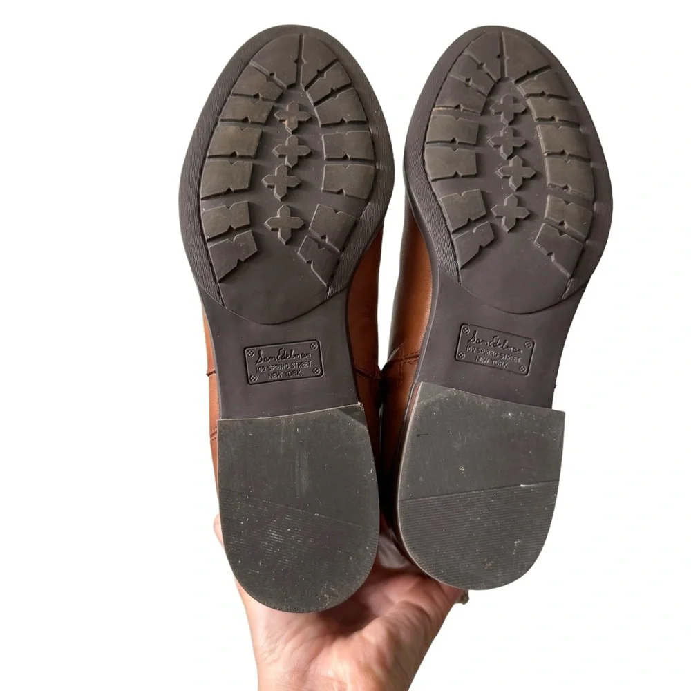 Sam Edelman Prisilla Fall Winter Casual Chic Leather Knee High Riding Boot Brown - Picture 13 of 15